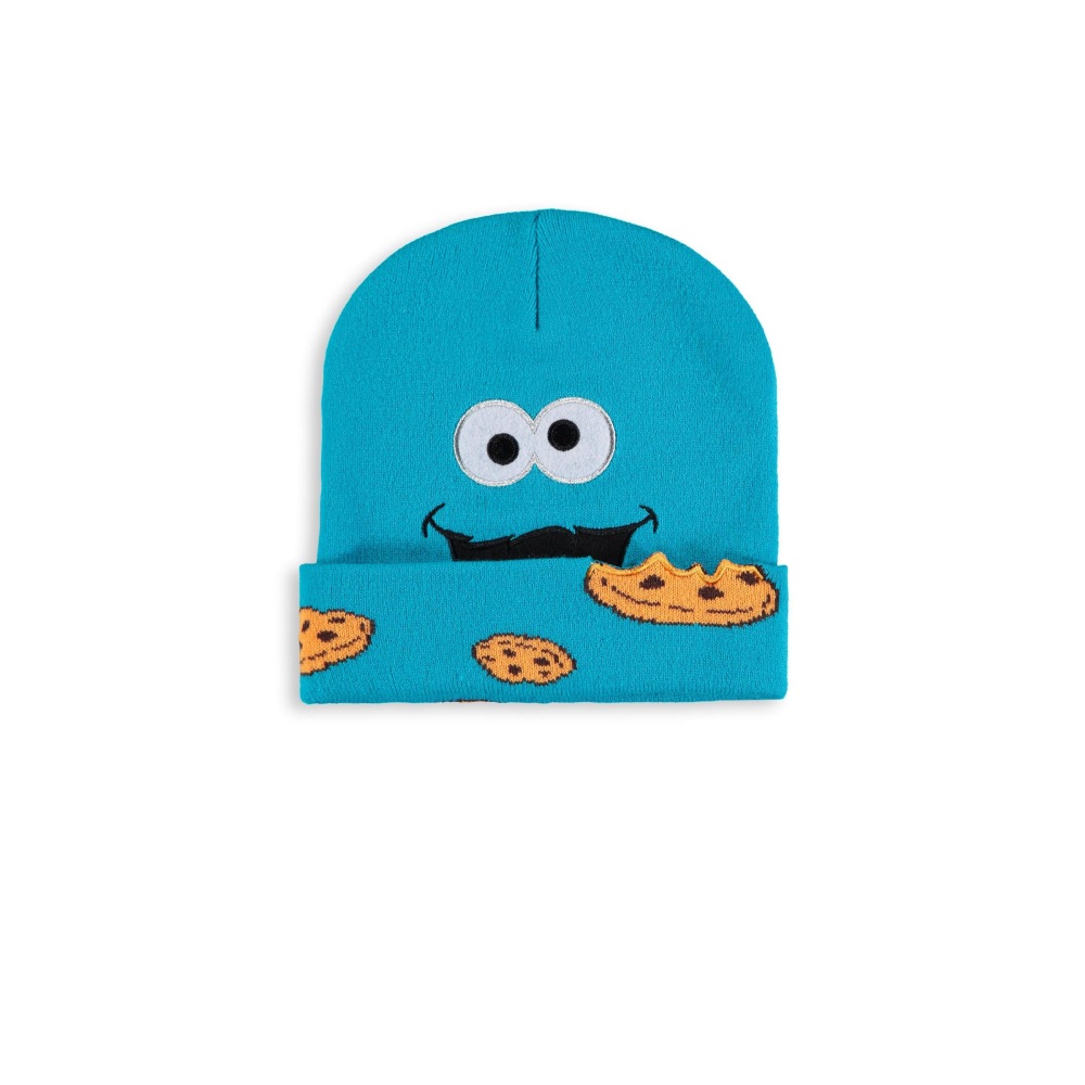 Sesame Street - Cookie Monster Novelty Bonnet - Bleu